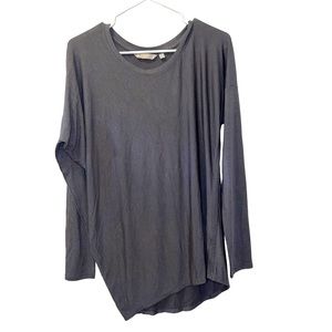 Athleta Asymmetrical Long Sleeve Grey Shirt Size Small